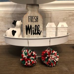 Christmas Pom Pom earrings